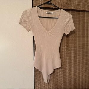Abercrombie  Ribbed Short Sleeve Bodysuit